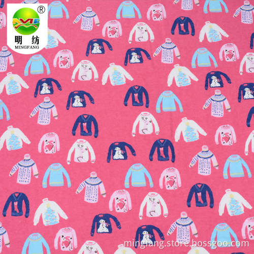 Wholesale colorful organic cotton printed flannel fabric for children
